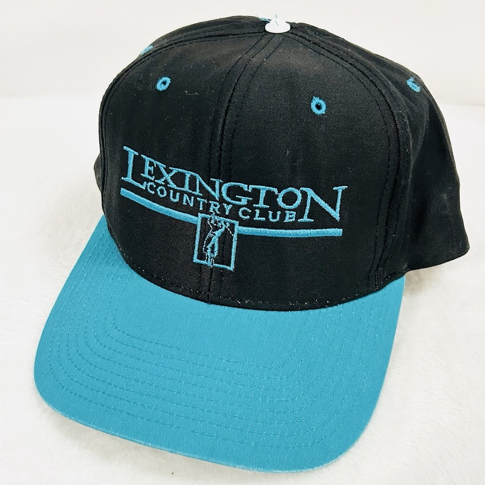 Lexington Country Club‎ 2-Tone Golf Hat Cap Adjustable Snapback Black Sports
